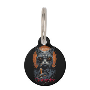 Médaillon Pour Animaux Hip Cat cool Thunder_Cove