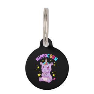 Médaillon Pour Animaux Hippo-Corn violet Hippo-Corn Hippopotamus Lover