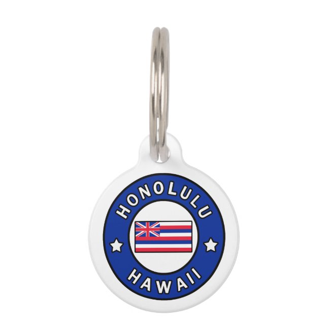 Médaillon Pour Animaux Honolulu Hawaii (Devant)