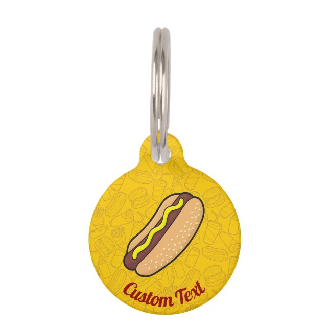 Médaillon Pour Animaux Hotdog (Devant)