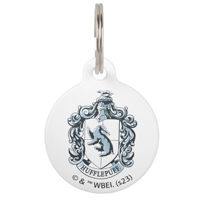 Médaillon Pour Animaux Hufflepuff Crest Blue (Devant)