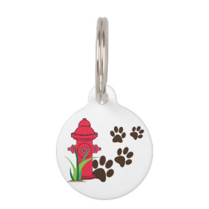 Médaillon Pour Animaux Hydrant de feu