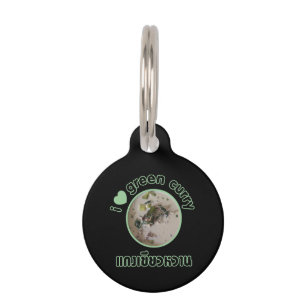 Médaillon Pour Animaux I Love Thai Green Curry ... Thaïlande