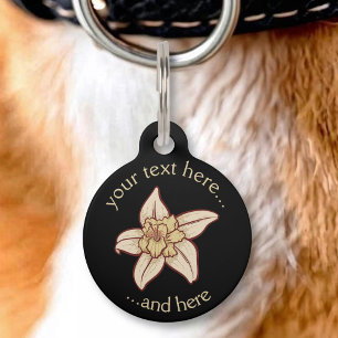 Médaillon Pour Animaux Icône de fleur de vanille