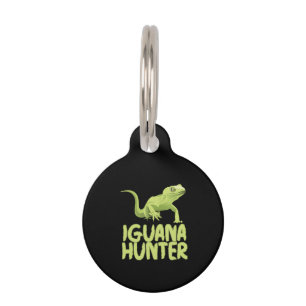 Médaillon Pour Animaux Iguana Hunter - Amusant Iguana Reptile animal