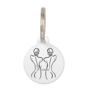 Médaillon Pour Animaux Illustration d'art féminin Thunder_Cove
