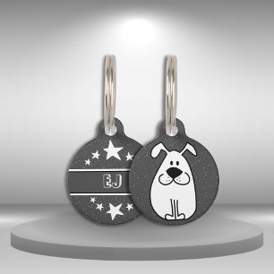 Médaillon Pour Animaux Illustration de chien mignon amusant et accessoire