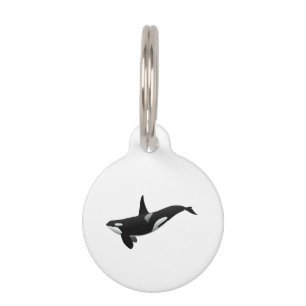 Médaillon Pour Animaux Illustration Orca whale - Choisir la couleur arri