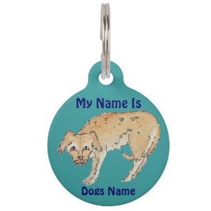 Médaillon Pour Animaux image de chien mélangé délabré de race