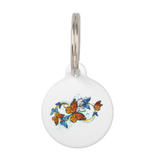 Médaillon Pour Animaux Infinité de papillons monarques