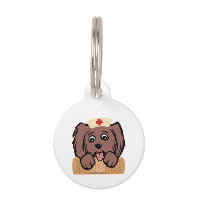 Médaillon Pour Animaux Infirmière (Devant)