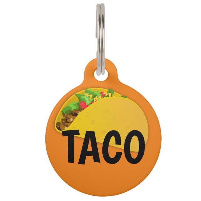 Médaillon Pour Animaux Insigne de chien de taco (Devant)
