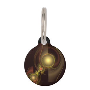Médaillon Pour Animaux Intimate Connection Abstract Art Round