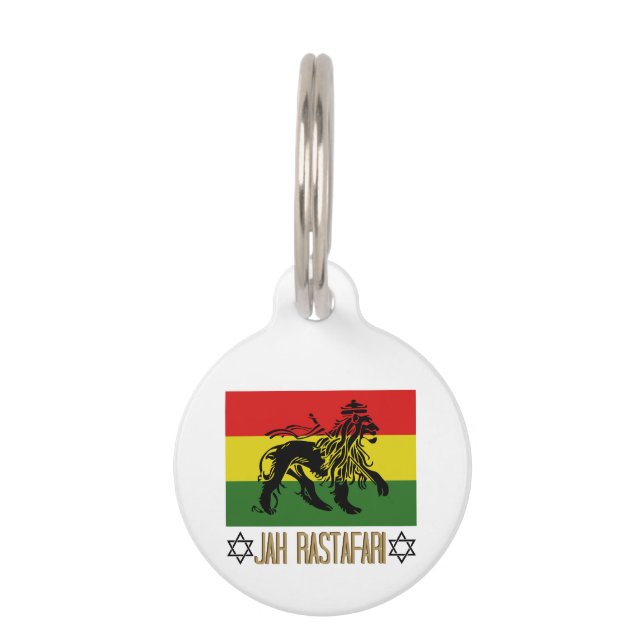 Médaillon Pour Animaux Jah Rastafari (Devant)