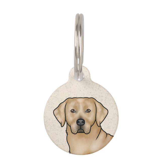 Médaillon Pour Animaux Jaune Labrador Retriever mignon Lab Chien tête de  (Devant)