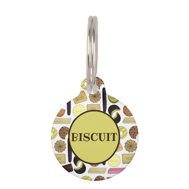 Médaillon Pour Animaux Je m'appelle BISCUIT UK Biscuits Britanniques Dige (Devant)