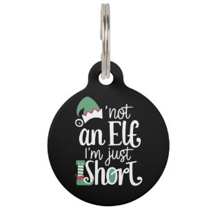 Médaillon Pour Animaux Je ne suis pas un elfe Je ne suis qu'un court Noël
