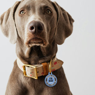 Médaillon Pour Animaux Je suis Alerte Médicale Personnalisée pour Personn