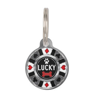 Médaillon Pour Animaux Jeton de Poker   Personnaliser
