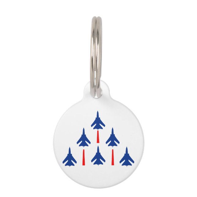 Médaillon Pour Animaux Jets militaires (Devant)
