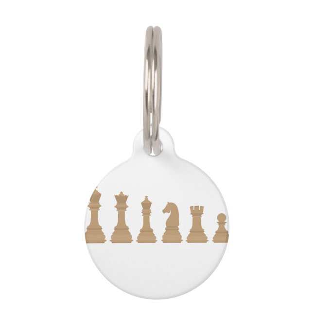 Médaillon Pour Animaux Jeu de plateau d'échecs (Devant)