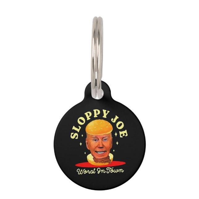 Médaillon Pour Animaux Joe Biden anti-président (Devant)