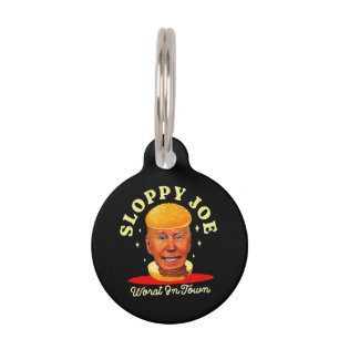 Médaillon Pour Animaux Joe Biden Sloppy Anti Président