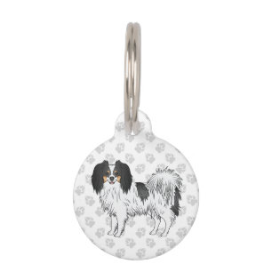 Médaillon Pour Animaux Joli chien tricolore Phalène debout avec des patte