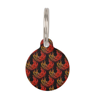 Médaillon Pour Animaux Joli motif d'art abstrait bohème élégant moderne #