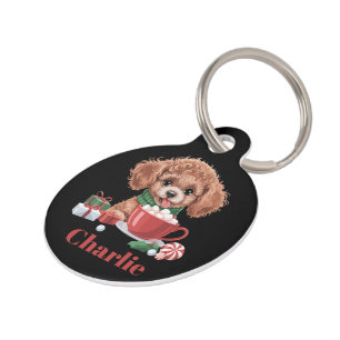 Médaillon Pour Animaux Jouet Caniche Personnalisé Noël Amoureux des Chien