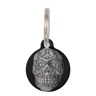 Médaillon Pour Animaux Jour du crâne de sucre de la mort de Thunder_Cove