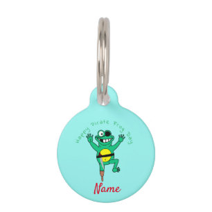 Médaillon Pour Animaux Joyeuse grenouille pirate Jour Thunder_Cove