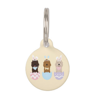 Médaillon Pour Animaux Joyeux Chiens Goldendoodle de Pâques