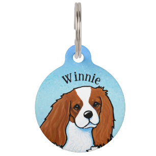 Médaillon Pour Animaux KiniArt Cavalier Spaniel Étiquette d'identificatio