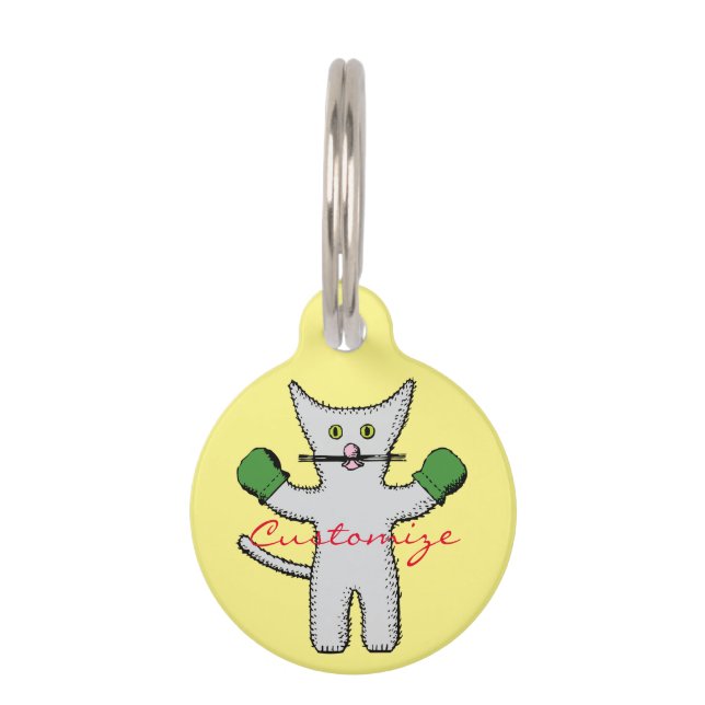 Médaillon Pour Animaux Kitten en boîte avec Mittens Thunder_Cove (Dos)