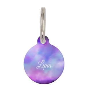 Médaillon Pour Animaux La galaxie rose pourpre a inspiré l'étiquette