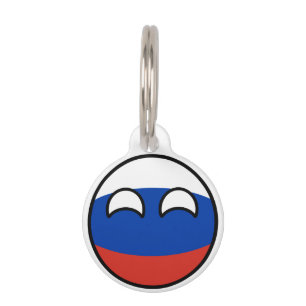 Médaillon Pour Animaux La Russie Geeky tendante drôle Countryball