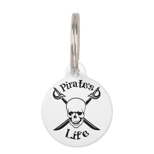 Médaillon Pour Animaux La vie de Pirate (Devant)