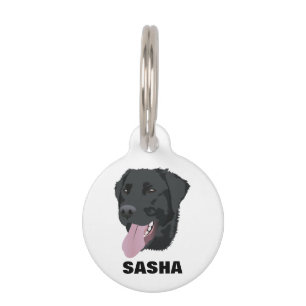 Médaillon Pour Animaux Labrador noir personnalisé