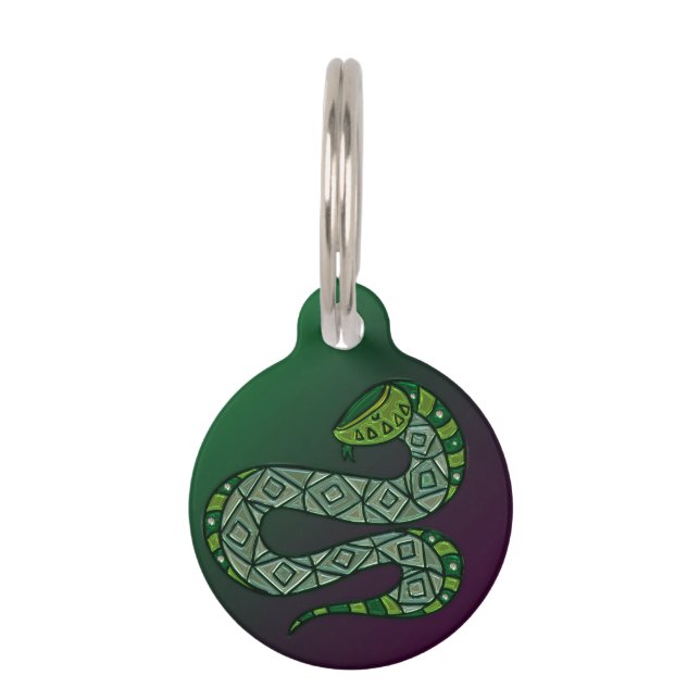 Médaillon Pour Animaux L'art tribal des serpents Cool (Devant)
