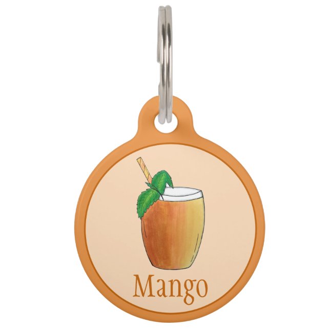 Médaillon Pour Animaux Lassi de mangue Boisson rafraîchissante au yaourt  (Devant)