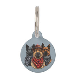 Médaillon Pour Animaux Le 4 Juillet Chiens De Berger Allemands