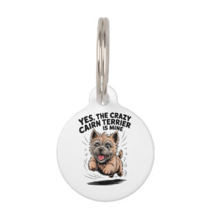 Médaillon Pour Animaux Le Cairn Terrier fou est à moi