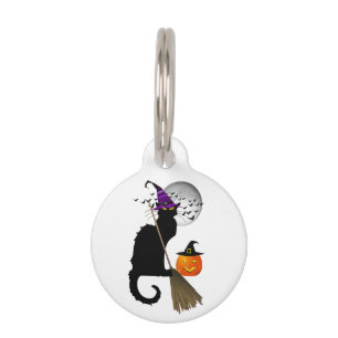 Médaillon Pour Animaux Le Conversation Noir Halloween Witch