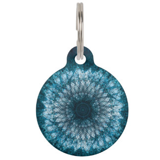 Médaillon Pour Animaux Le Mandala bleu indigo