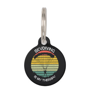 Médaillon Pour Animaux Le parachutisme est ma thérapie