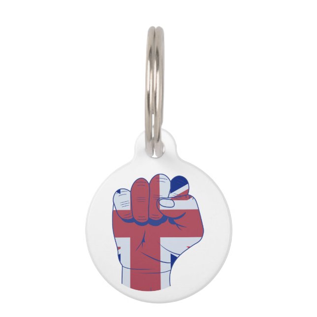 Médaillon Pour Animaux Le Poing des Britanniques (Devant)
