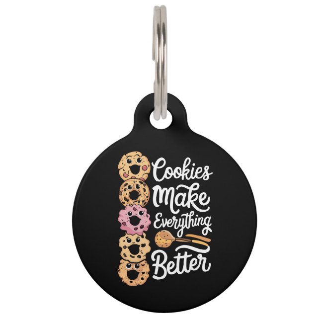 Médaillon Pour Animaux Les cookies rendent tout mieux drôle Noël (Devant)