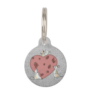 Médaillon Pour Animaux Les souris coulent le coeur