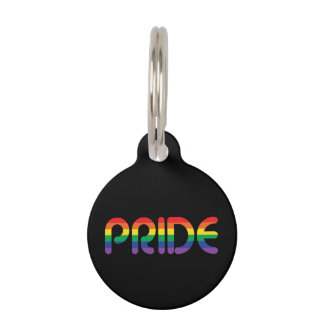 Médaillon Pour Animaux Lettres de ballon Rainbow Pride